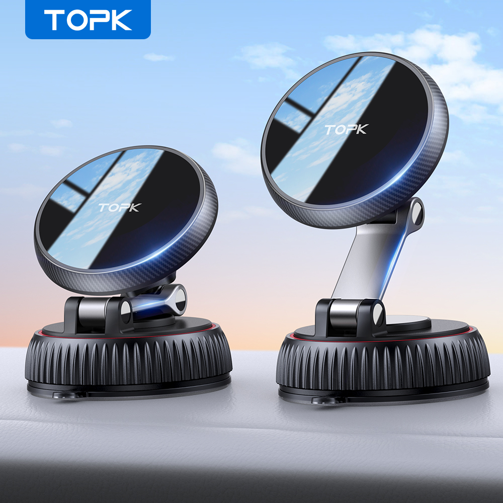 Desk Phone Stand - TOPK Magnetic Car Phone Holder Mount