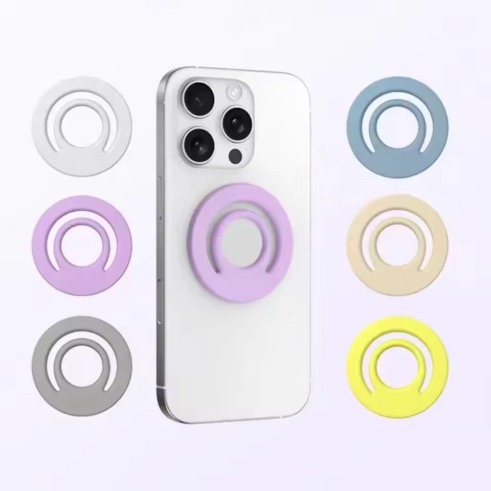 Phone Accessories Ring - Magnetic Silicone Stand Finger Ring Car