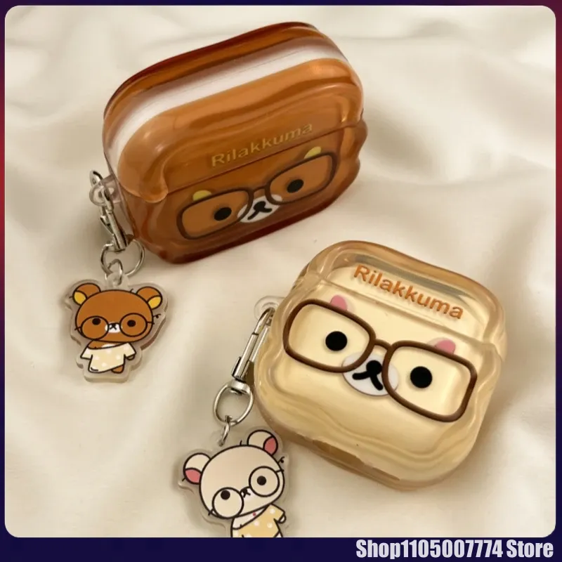 Wireless Earbuds Case - 2026 New Kawaii Rilakkuma Bear Headphone