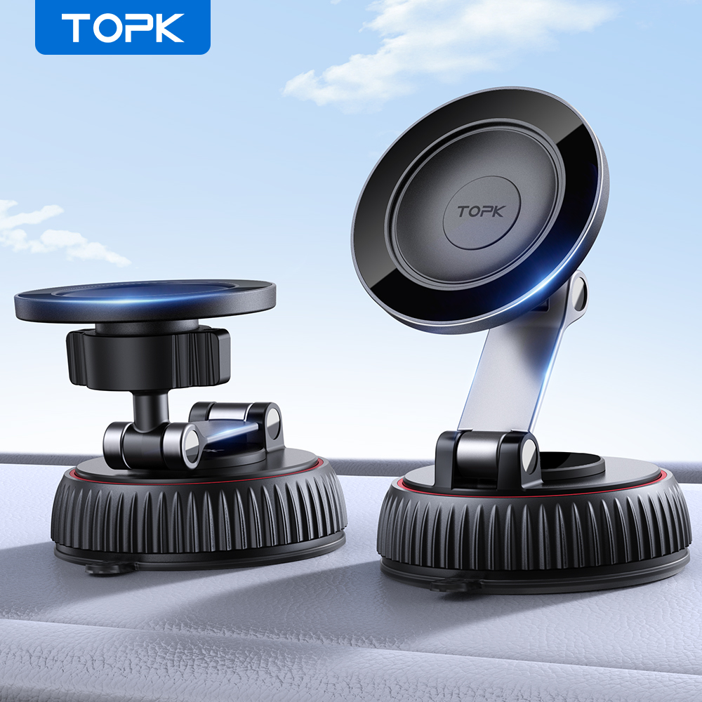 Desk Phone Stand - TOPK Magnetic Car Phone Mount Holder