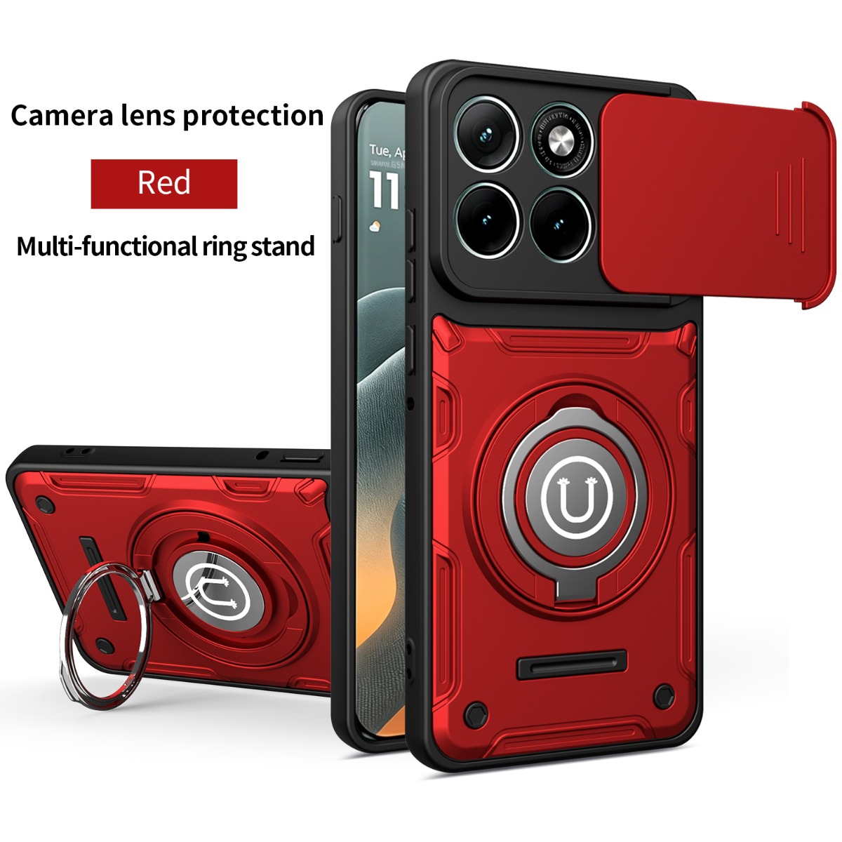 Phone Accessories Ring - Armor Shockproof Ring Holder Phone Case