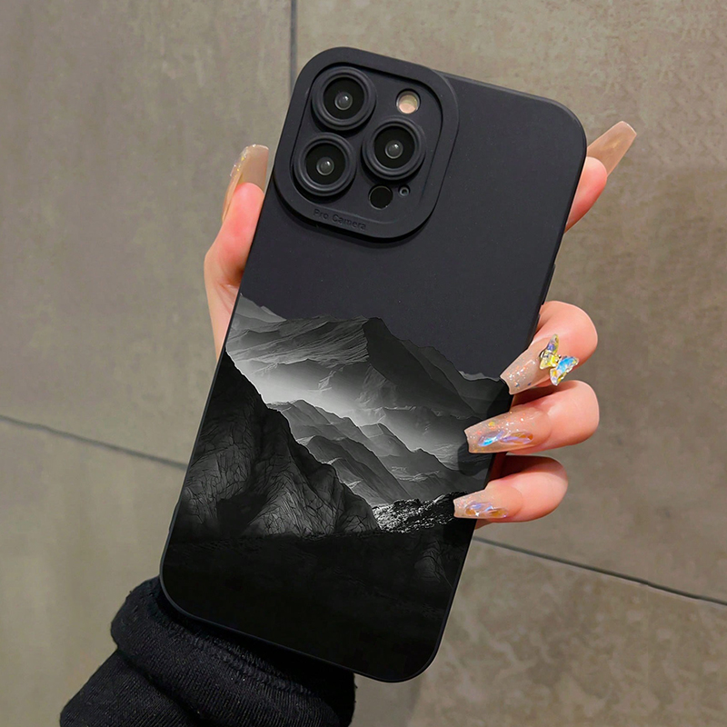 X Phone Accessories - Black Mountain INS Design Silicone Phone