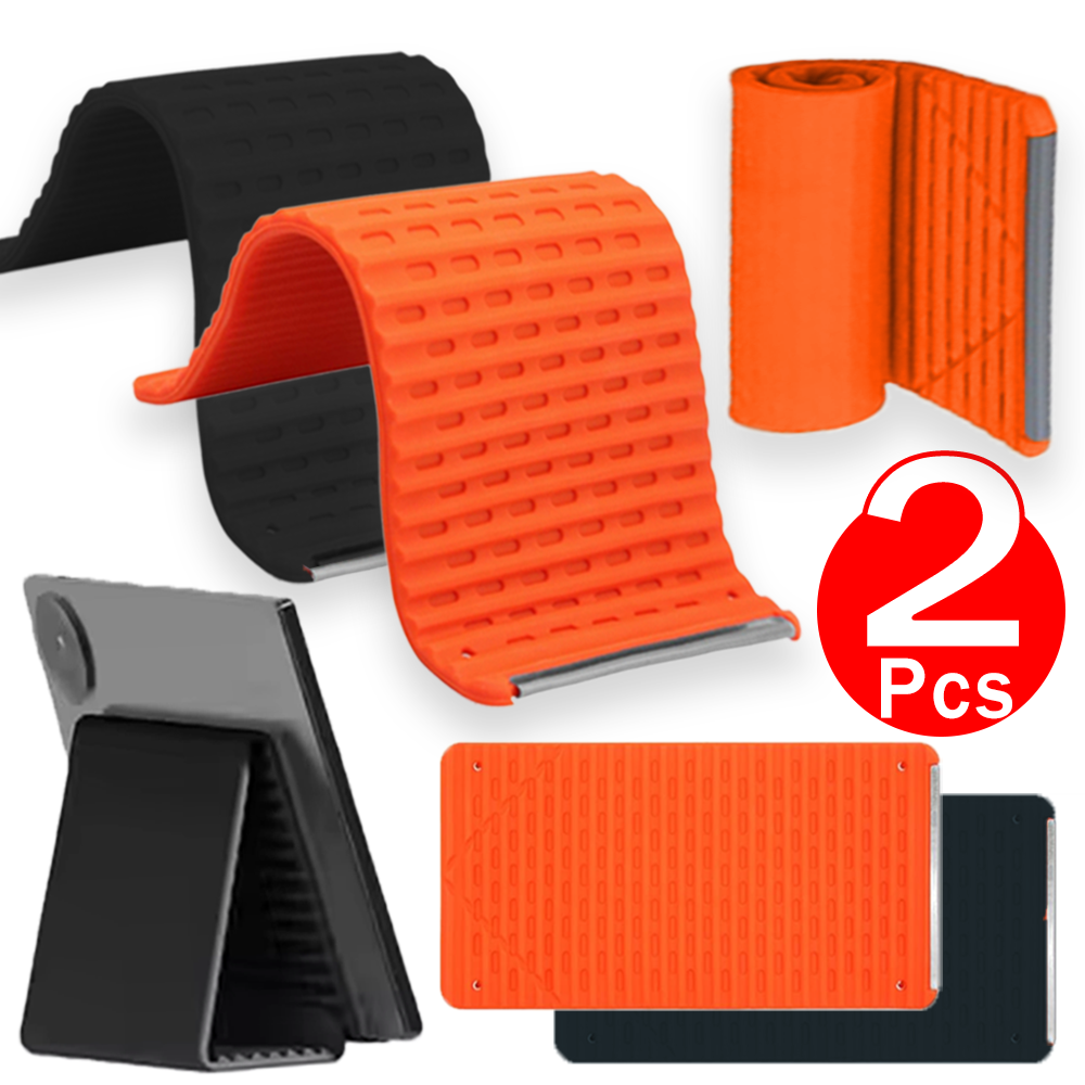 Desk Phone Stand - 1-2PCS Flexible Phone Stand Foldable Silicone