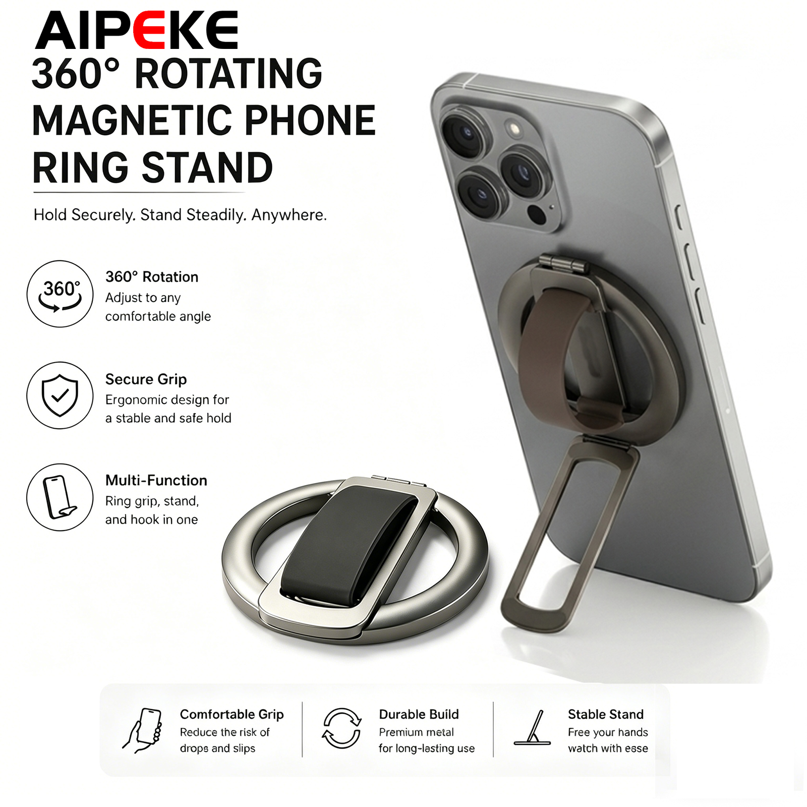 Universal Magnetic Folding Pho - Phone Accessories Ring recension och pris