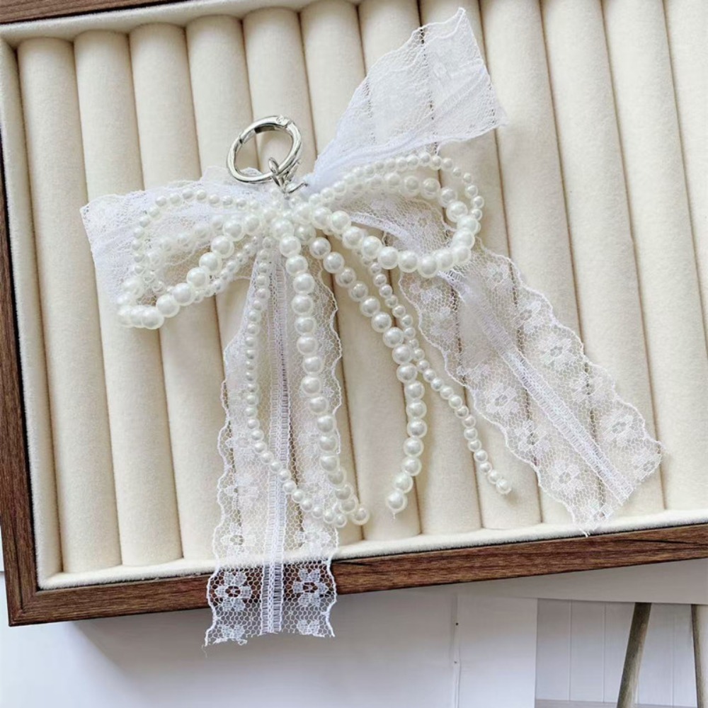 Cute Lace Keychain Y2K White B - Phone Accessories Aesthetic recension och pris