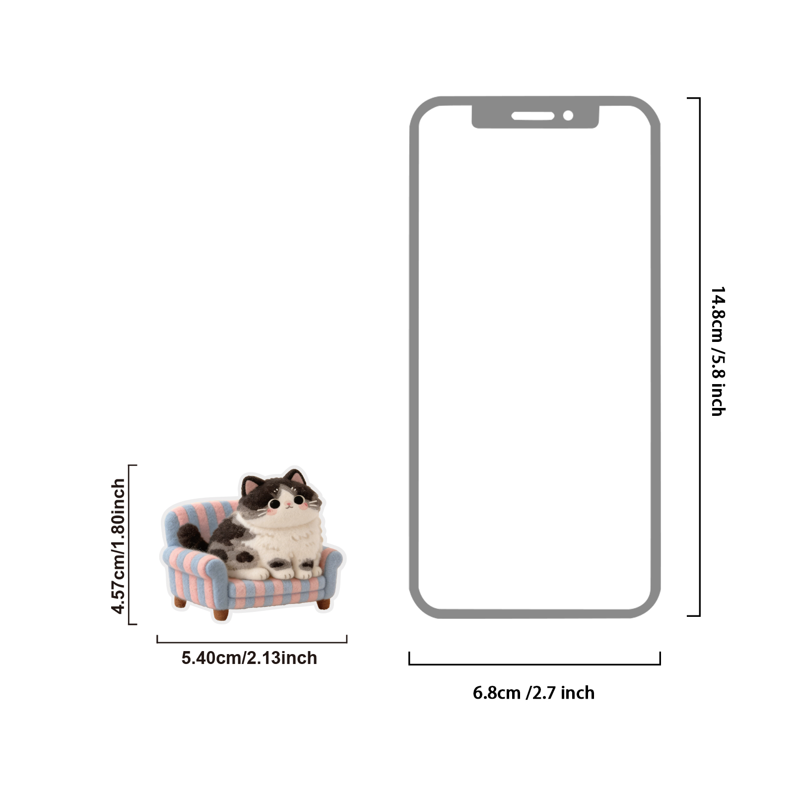 Etori Life 15Pcs Cute Felt-Sty - Phone Accessories Aesthetic recension och pris