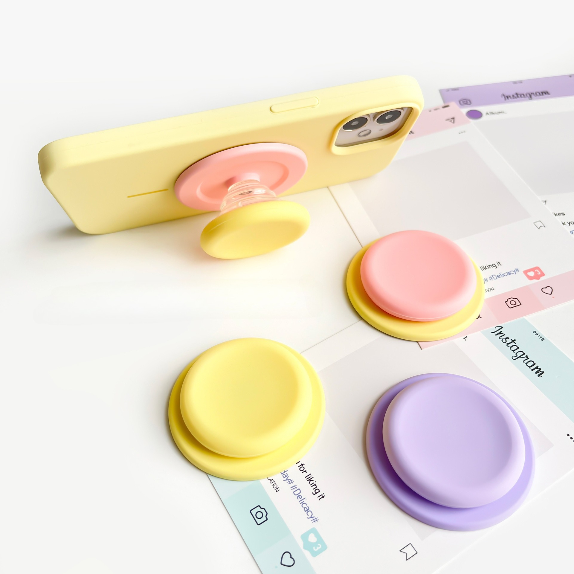 Soft Touch Silicone Magnetic P - Desk Phone Stand recension och pris