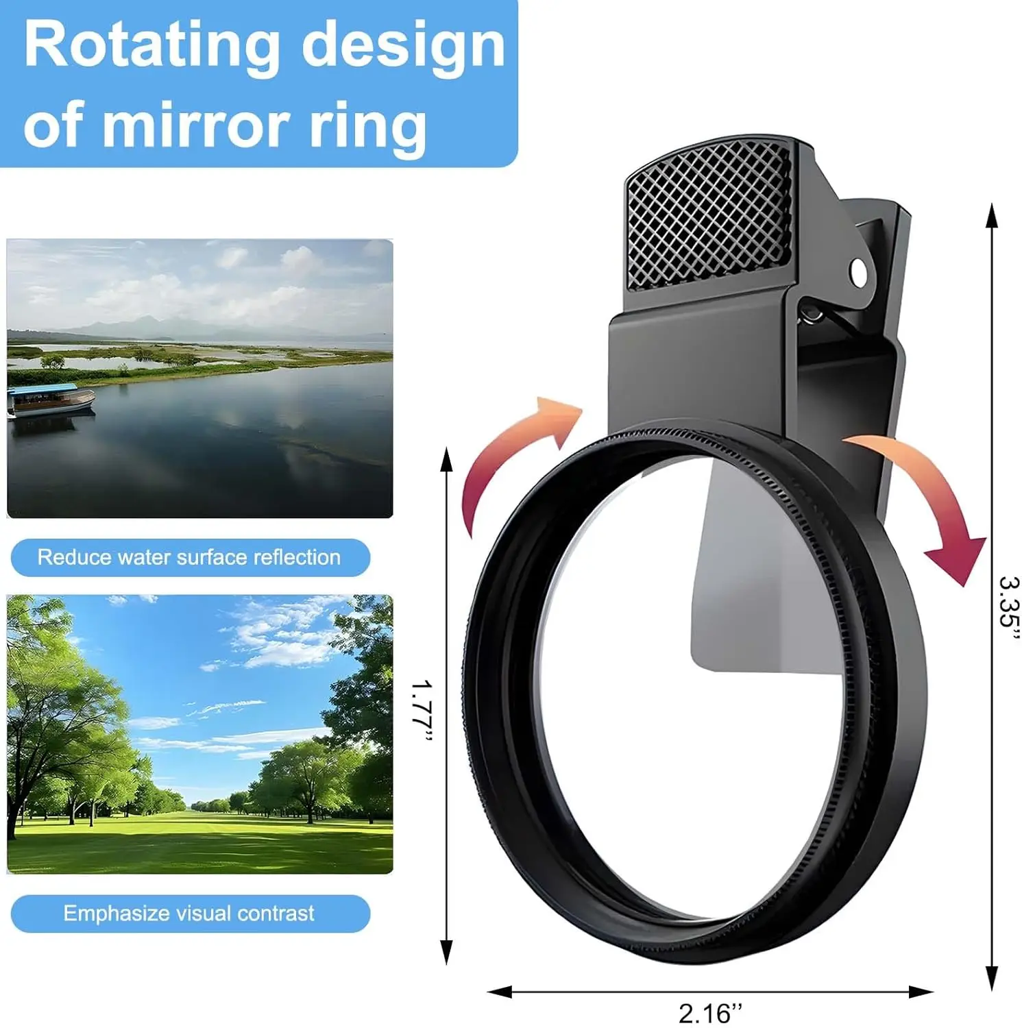 MINI 52mm Clip-on Phone Filter - Lens Camera Clip recension och pris