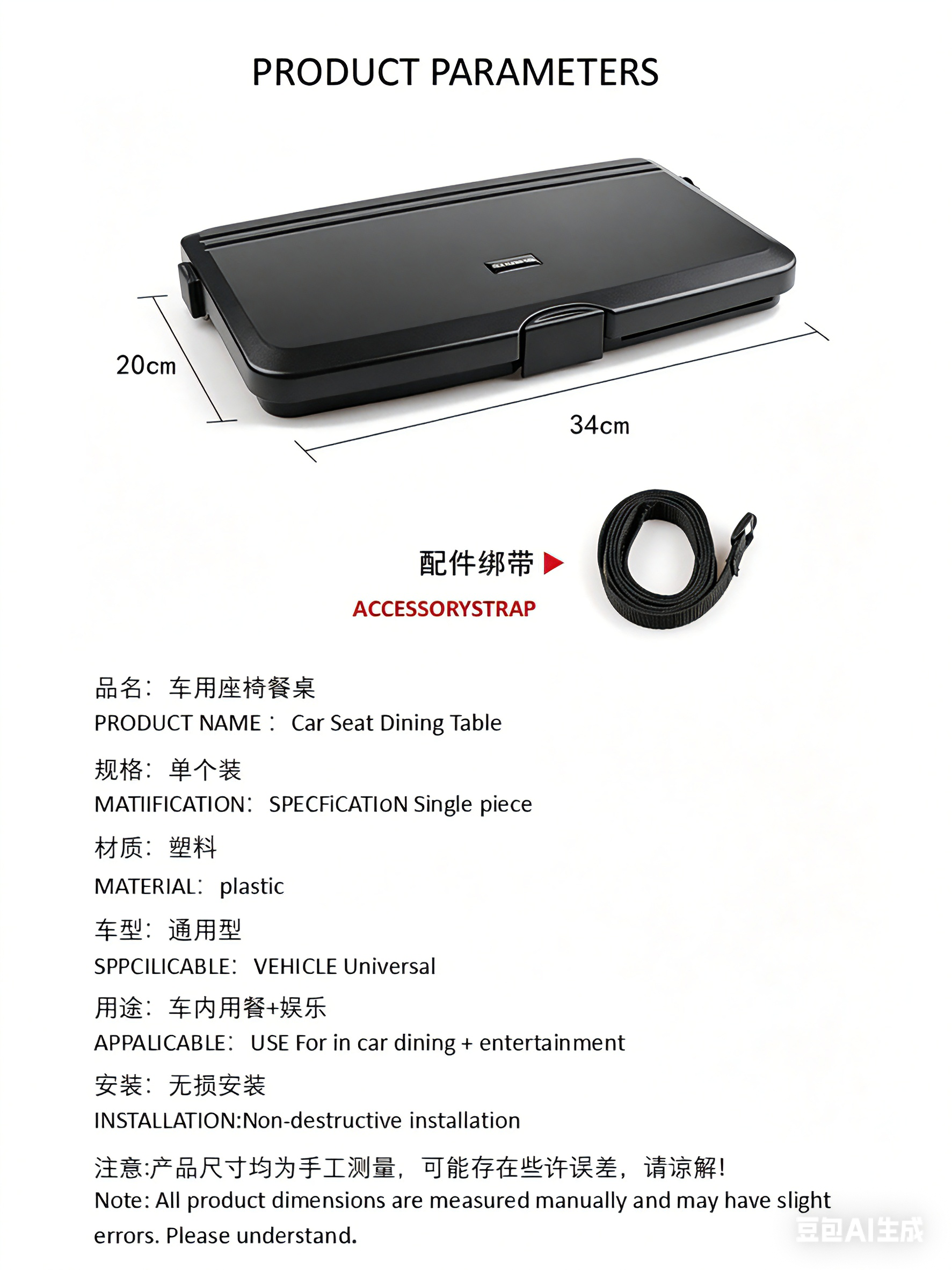 Car Back Seat Food Tray with P - Phone Accessories For Car recension och pris