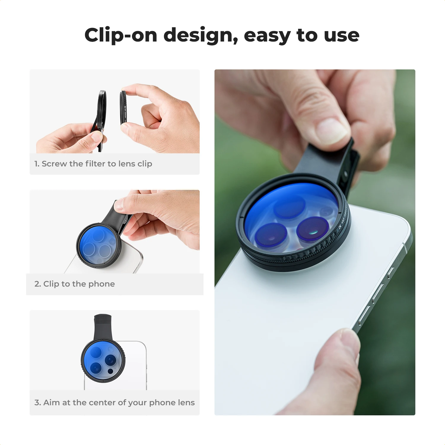 K&F CONCEPT 52mm Clip-on CPL C - Lens Camera Clip recension och pris