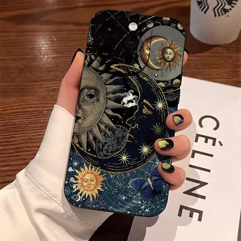 Aesthetic Sun Moon Print Phone - Phone Accessories Aesthetic recension och pris