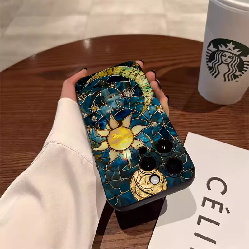 Aesthetic Sun Moon Print Phone - Phone Accessories Aesthetic recension och pris