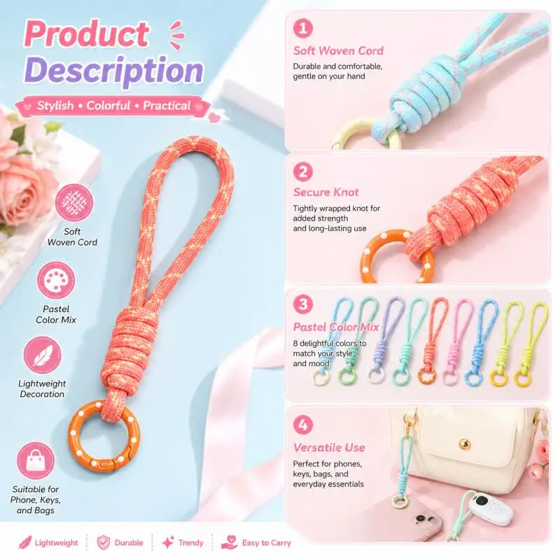 Hand Woven Keychain For Mobile - Phone Accessories For Car recension och pris