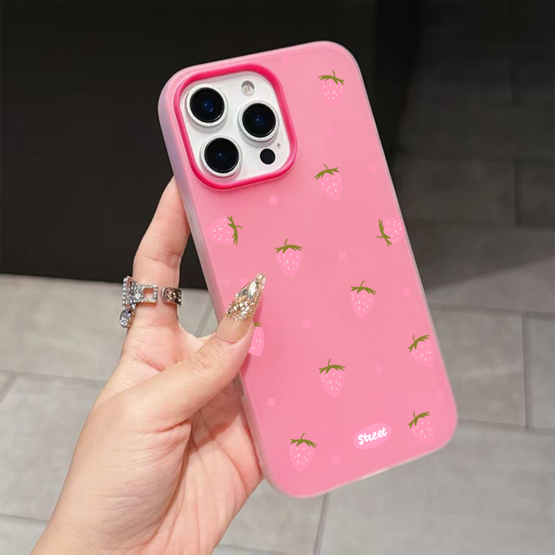 Sweet Pink Strawberry Pattern  - X Phone Accessories recension och pris