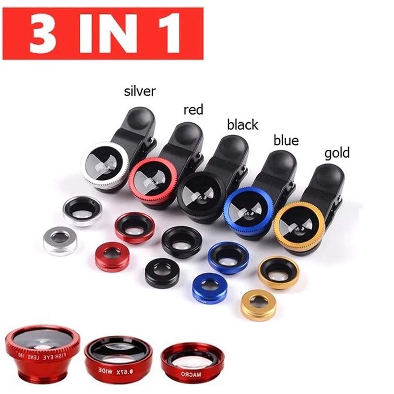 Universal 3 In 1 Fish Eye Lens - Lens Camera Clip recension och pris