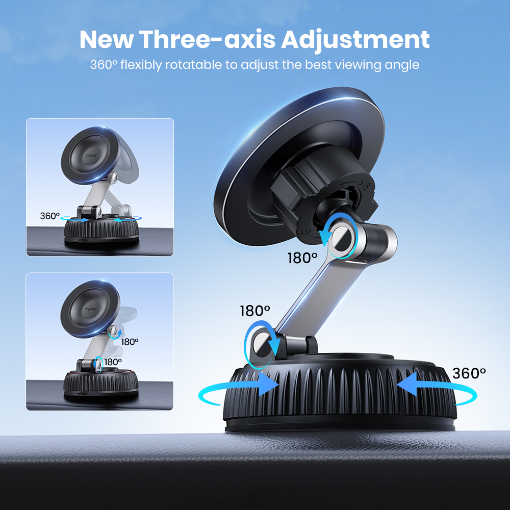 TOPK Magnetic Car Phone Mount  - Desk Phone Stand recension och pris