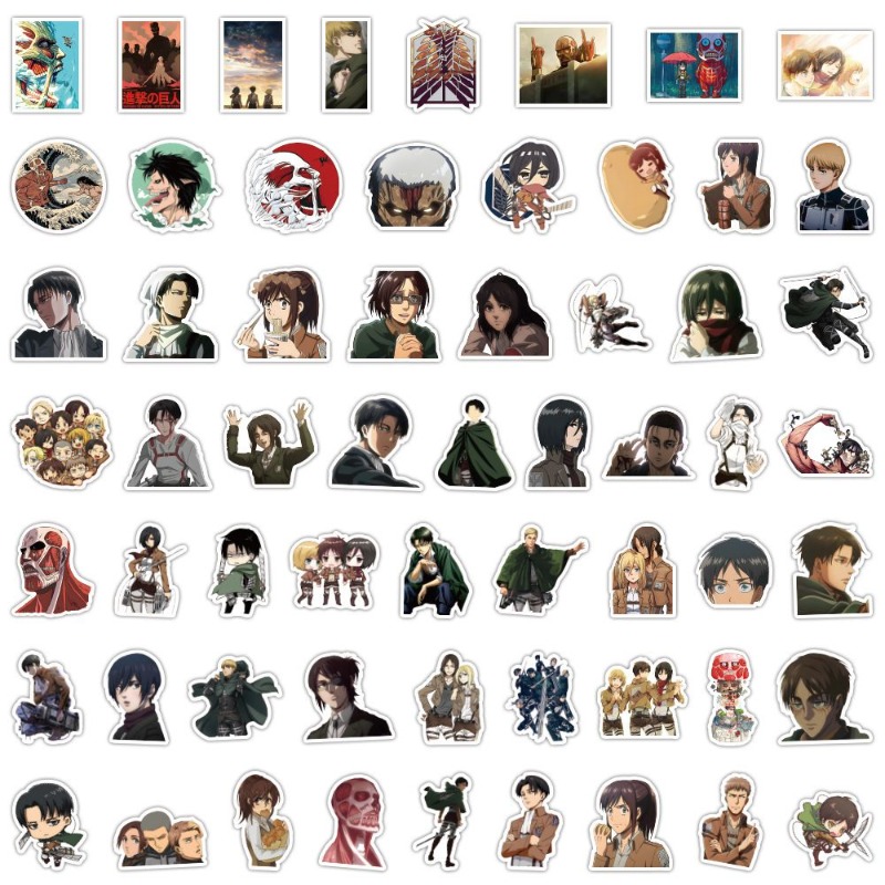60Pcs Attack on Titan Anime St - Phone Accessories Aesthetic recension och pris