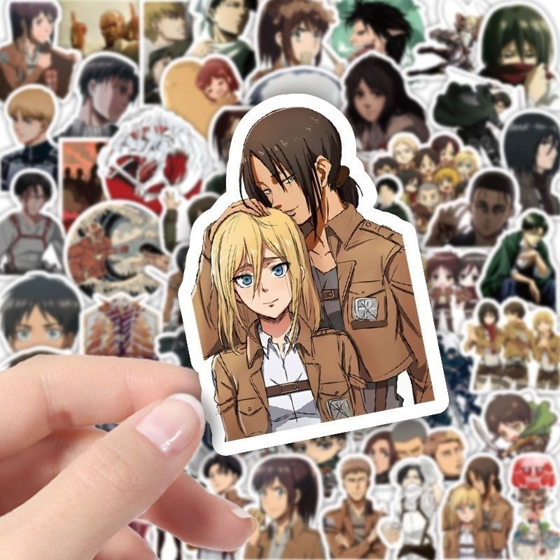 60Pcs Attack on Titan Anime St - Phone Accessories Aesthetic recension och pris