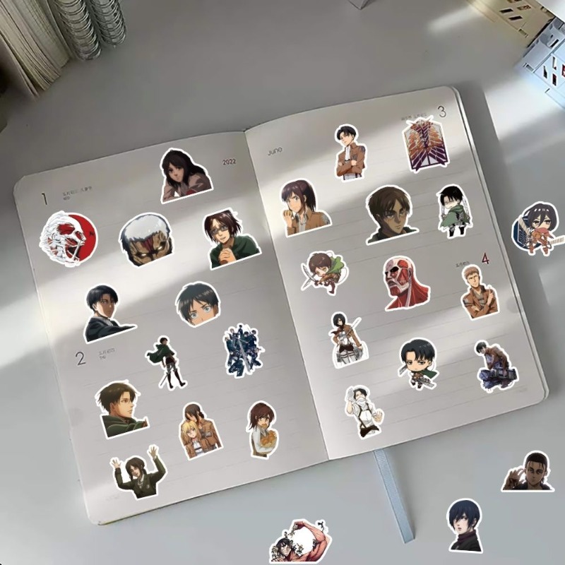 60Pcs Attack on Titan Anime St - Phone Accessories Aesthetic recension och pris