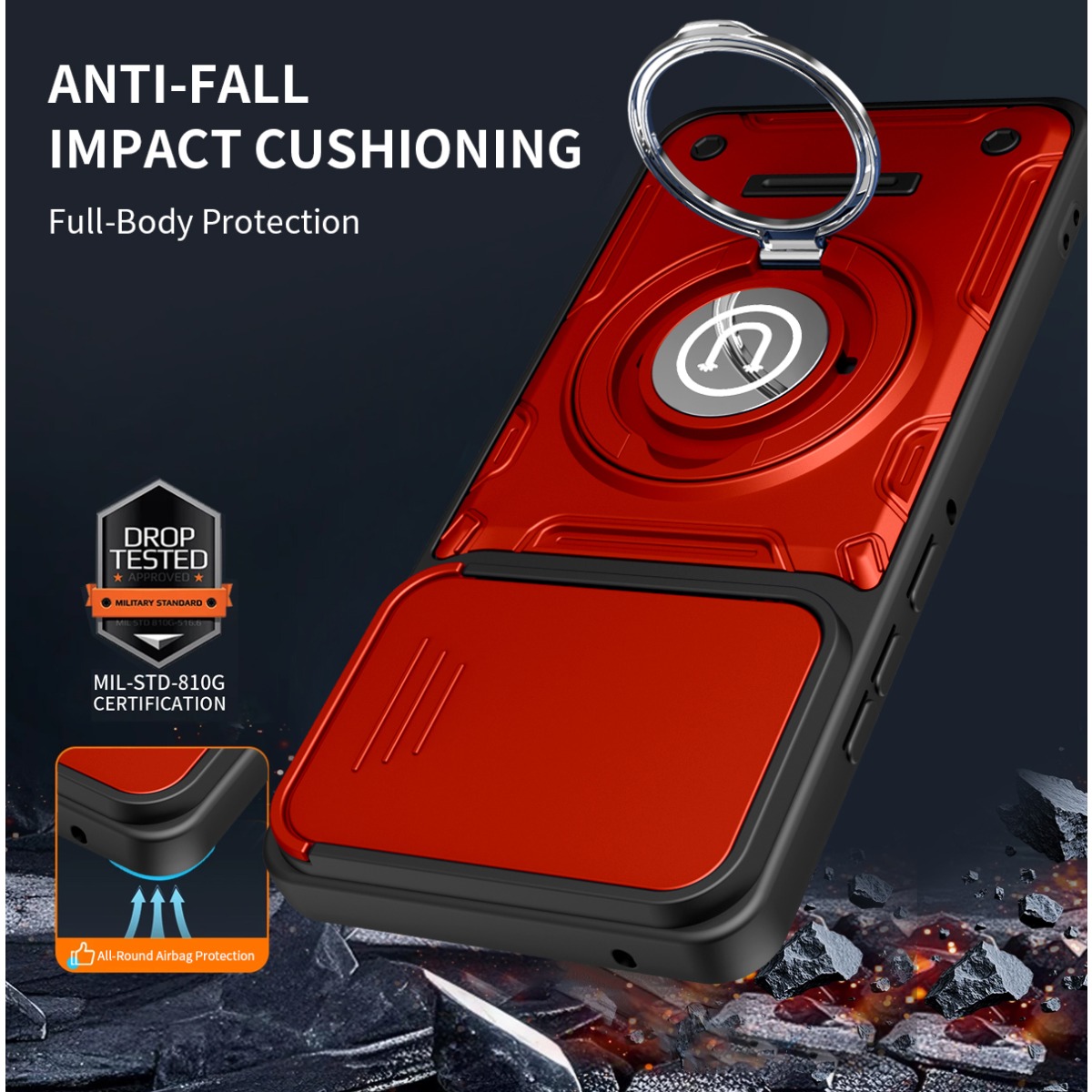 Armor Shockproof Ring Holder P - Phone Accessories Ring recension och pris
