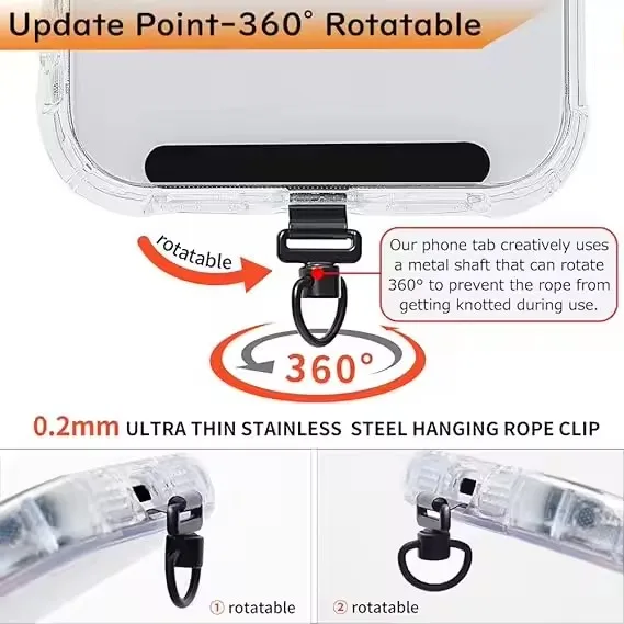 360 Rotating Phone Lanyard Cli - Phone Accessories Ring recension och pris