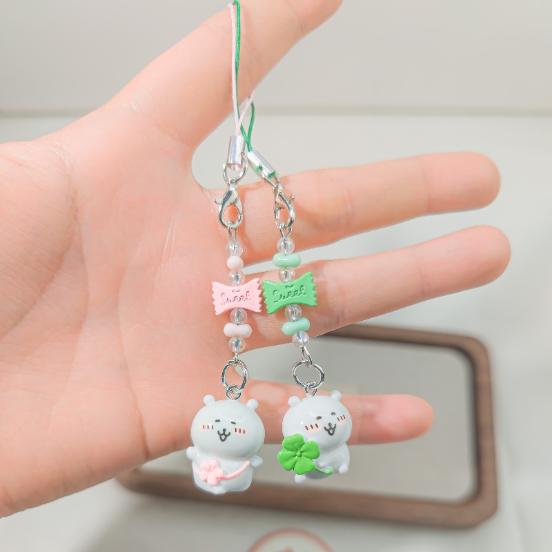 Cute Beaded Phone Strap Pink G - Phone Accessories Aesthetic recension och pris