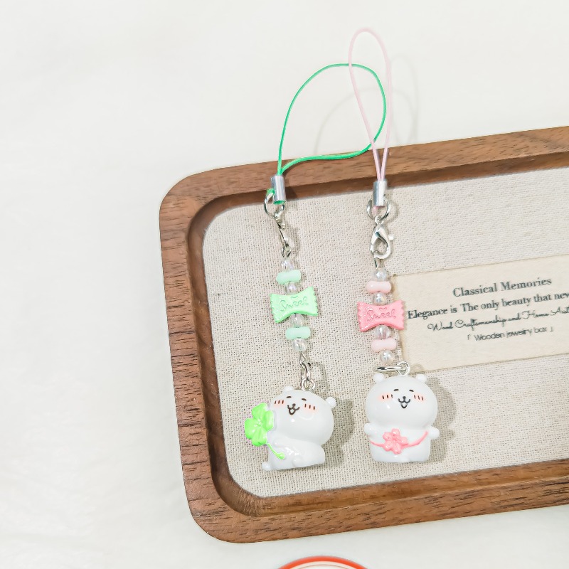 Cute Beaded Phone Strap Pink G - Phone Accessories Aesthetic recension och pris