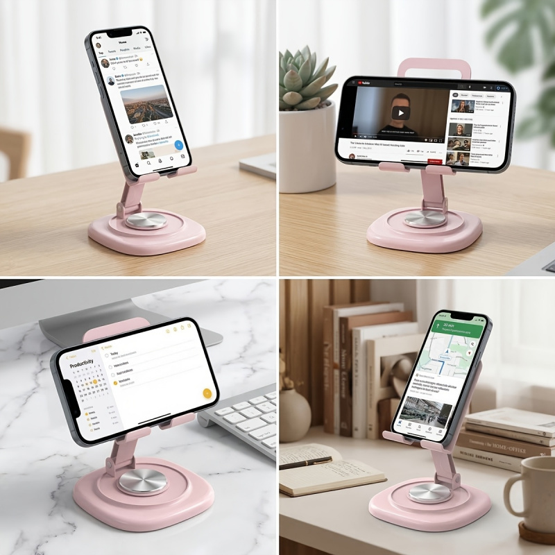 Macaron Desktop Metal Rotating - Desk Phone Stand recension och pris