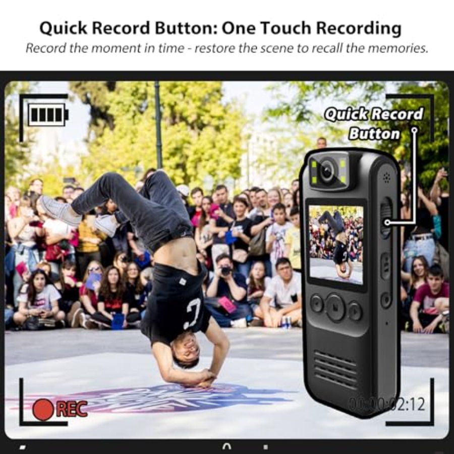 4K 128GB Body Camera for Outdo - Lens Camera Clip recension och pris