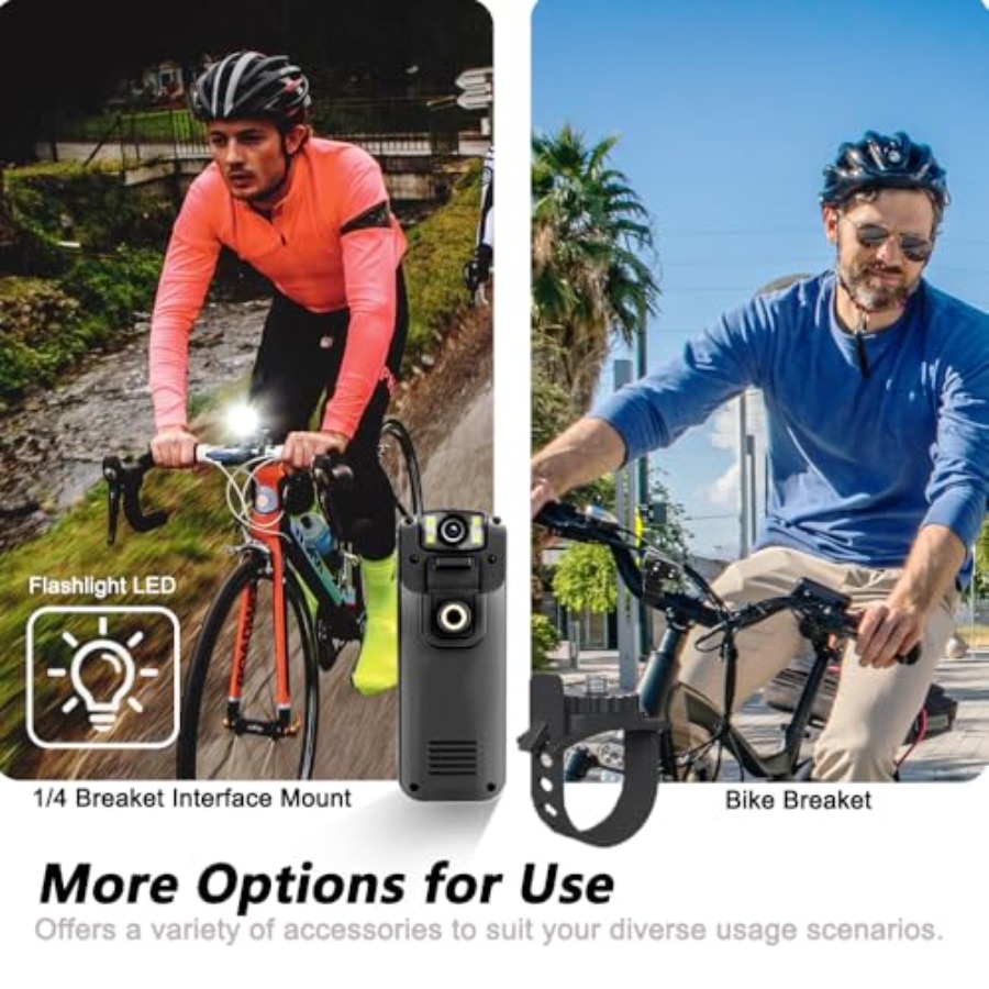 4K 128GB Body Camera for Outdo - Lens Camera Clip recension och pris
