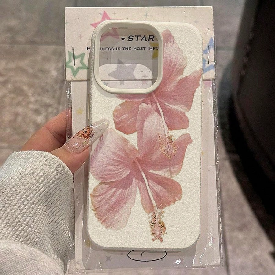 Pink Hibiscus Elegant High Aes - Phone Accessories Aesthetic recension och pris