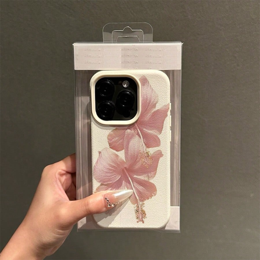 Pink Hibiscus Elegant High Aes - Phone Accessories Aesthetic recension och pris