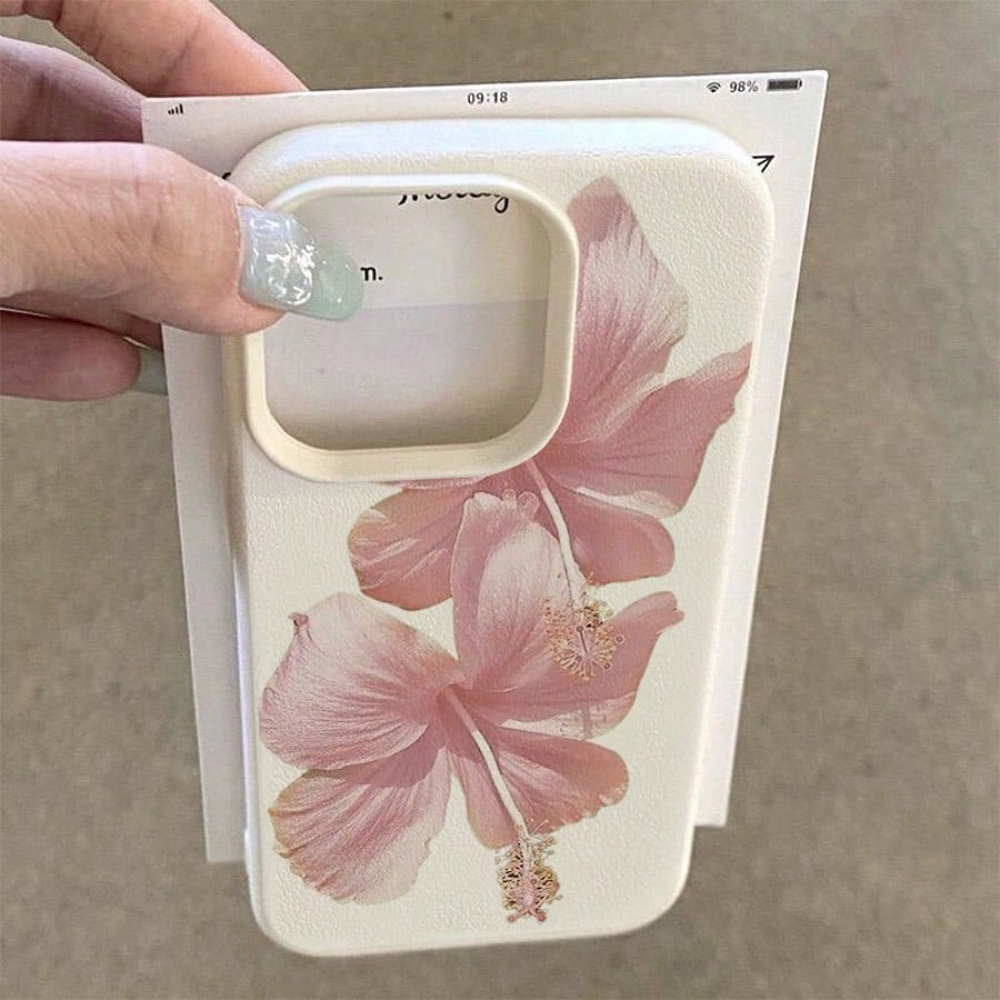 Pink Hibiscus Elegant High Aes - Phone Accessories Aesthetic recension och pris