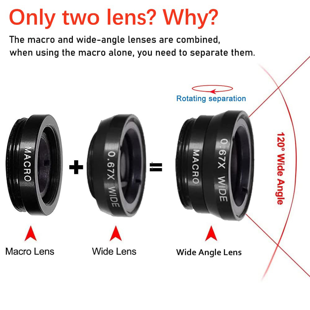 3 in1 180° Fish Eye Mobile Pho - Lens Camera Clip recension och pris