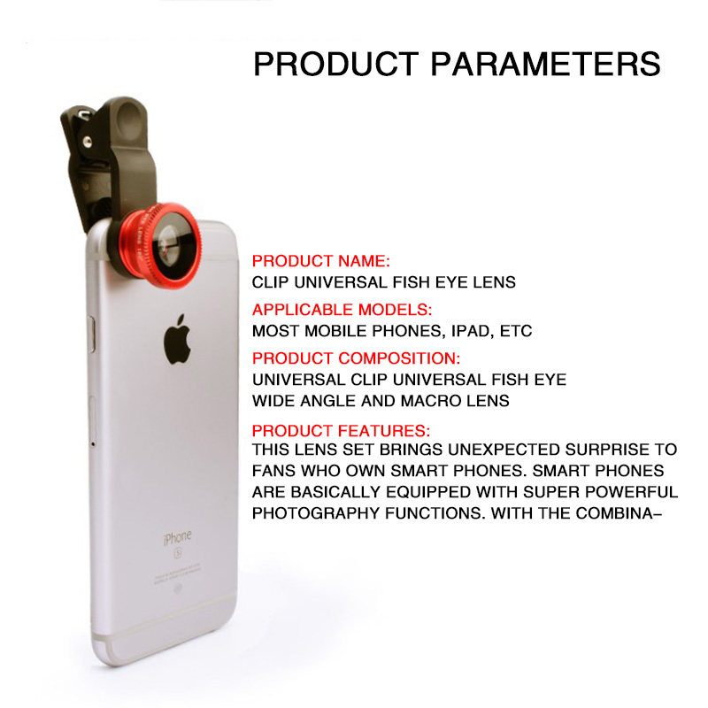 3 In 1 Phone Fish Eye Lens Wid - Lens Camera Clip recension och pris